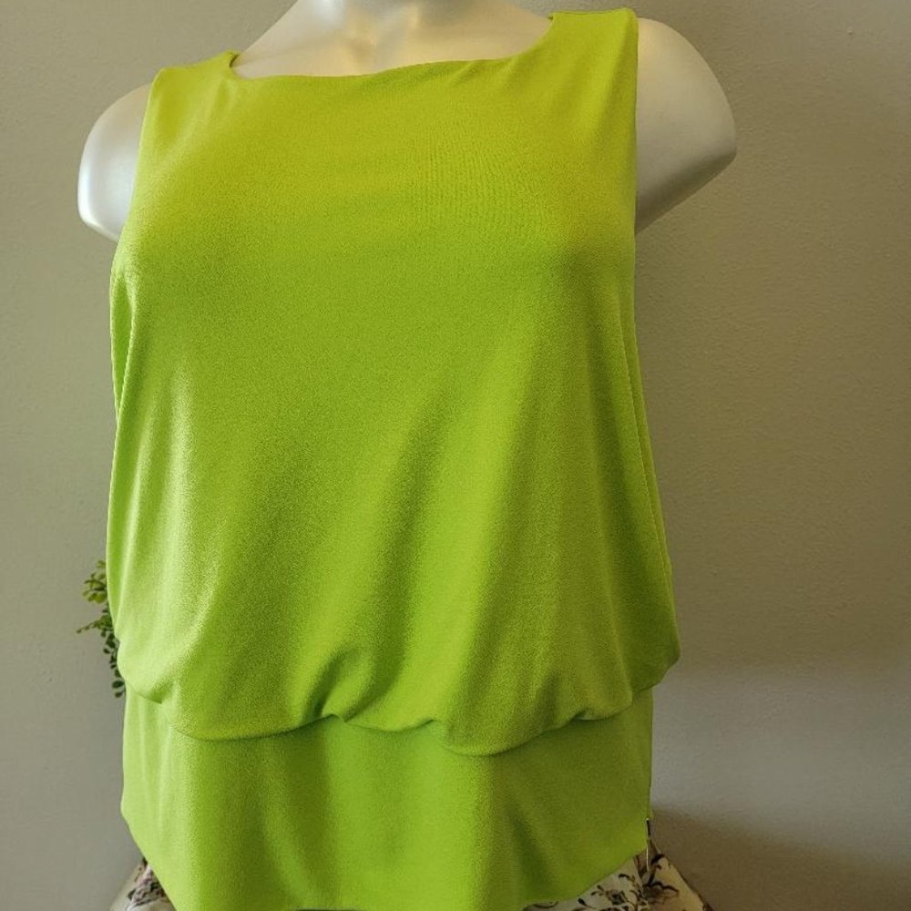 Alfani Lime Green Sleeveless Top